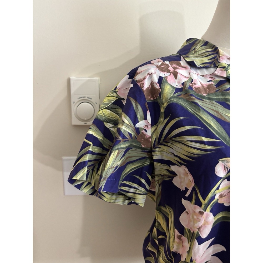Hilo Hattie Womens Medium Button Up Shirt Tropical Hawaiian Vacation Cotton - Picture 6 of 7